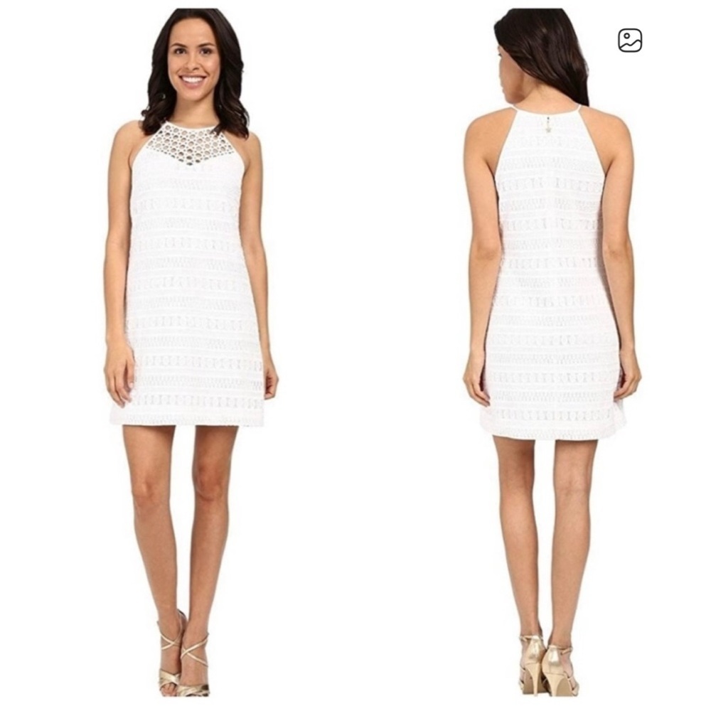 Lilly Pulitzer White Crochet Mini Dress